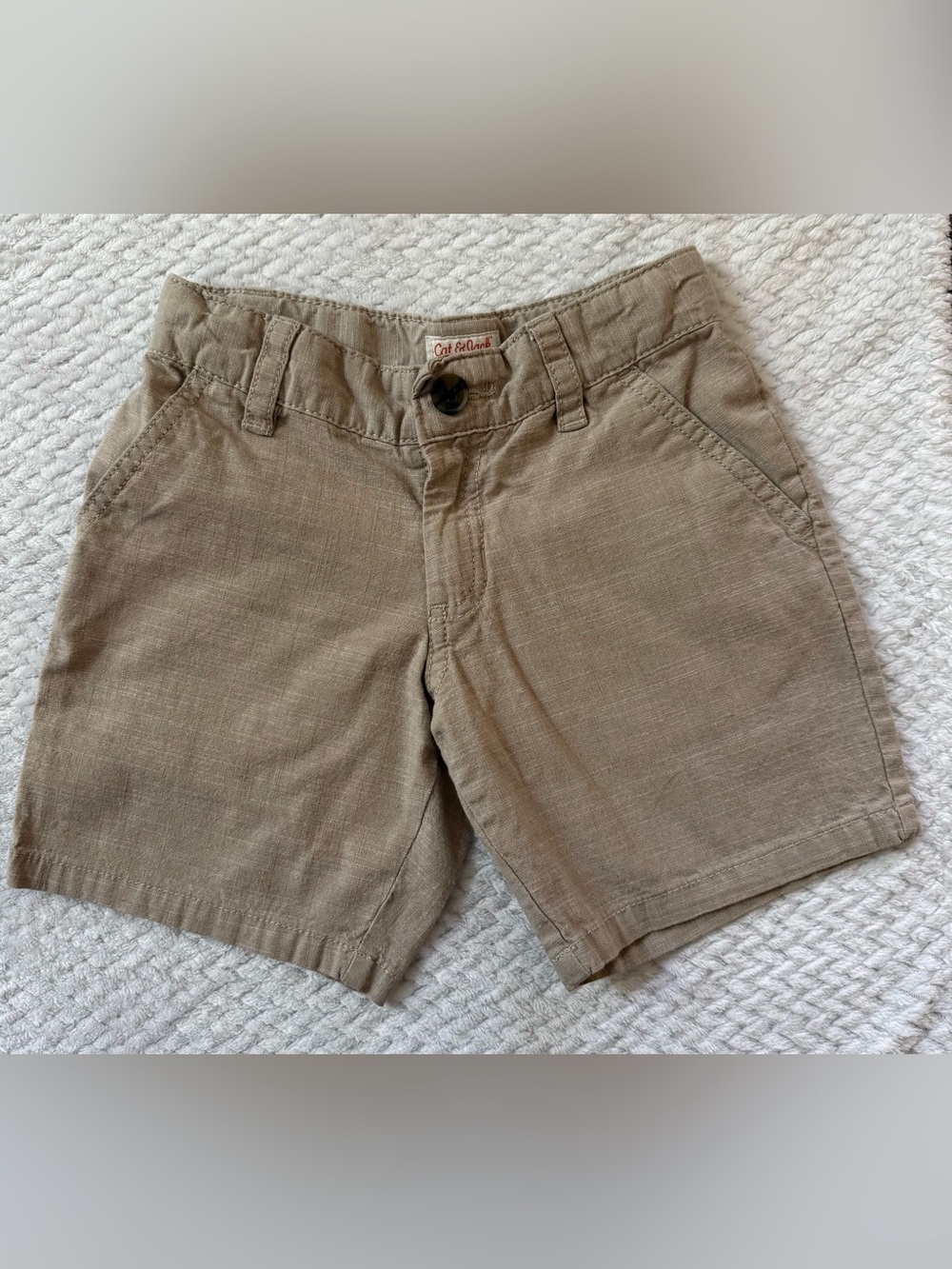 Cat & Jack Tan Linen-Blend Shorts for Kids